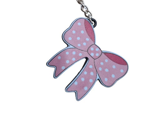 Can opener bow key chain